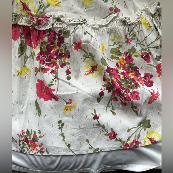 Lane Bryant convertible puff sleeve tiered floral midi dress. Like new condition - Picture 11 of 13